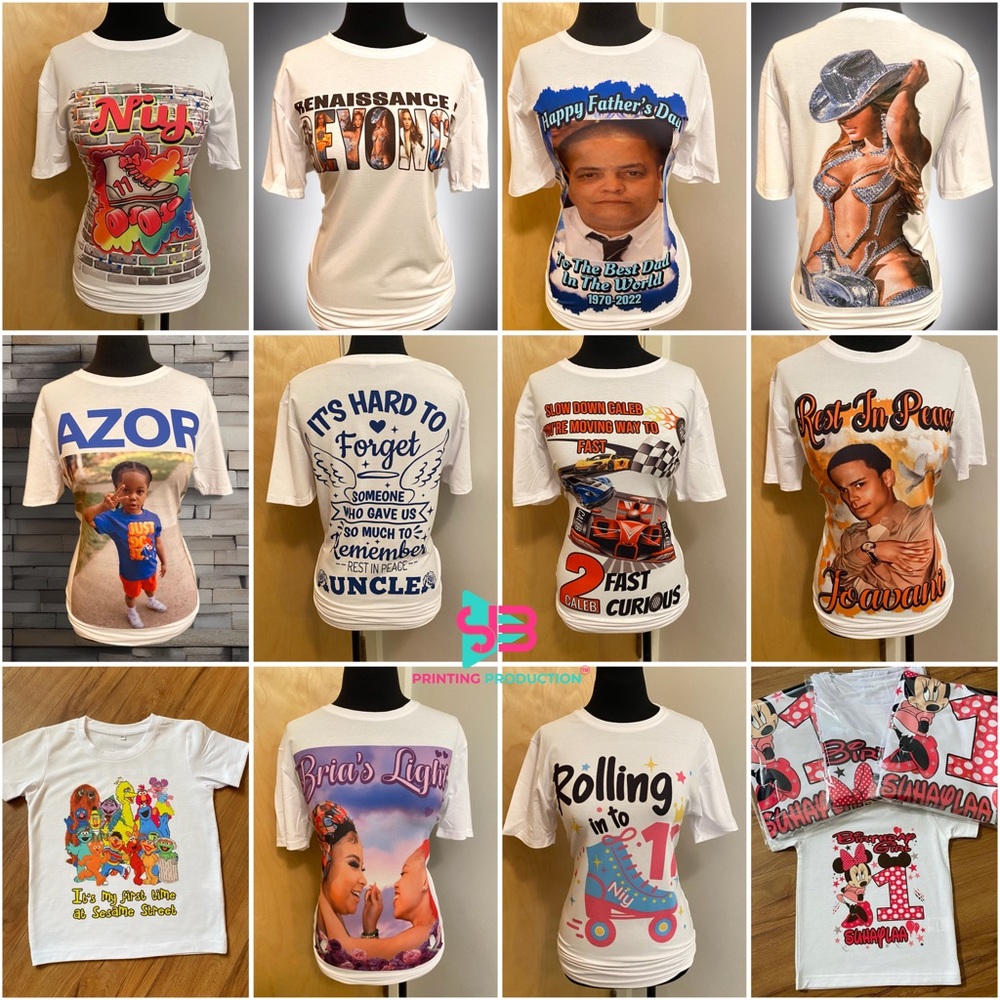 SJB Printing Productions Makes Custom Graphic T-Shirts Bookmark This Listing